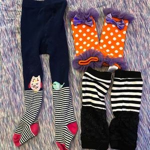 Baby girls tights and leg warmers set size 12-18 month